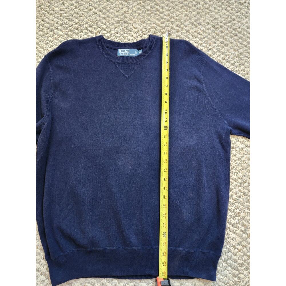 Polo Ralph Lauren 100% Cotton Sweater Men's Xl Navy - Picture 2 of 6